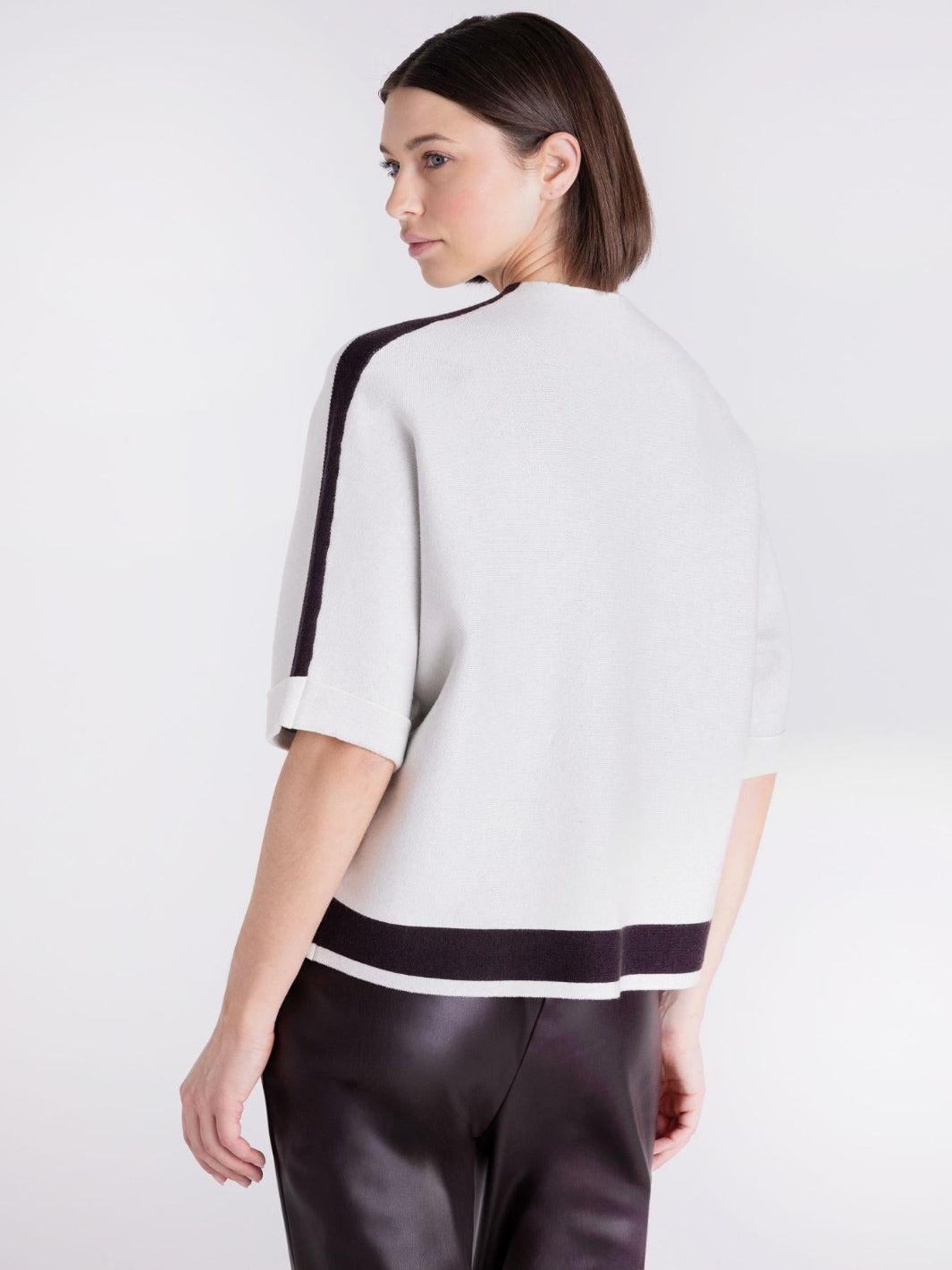 Tuzzi Striped Sweater In Ivory 422051-Nicola Ross