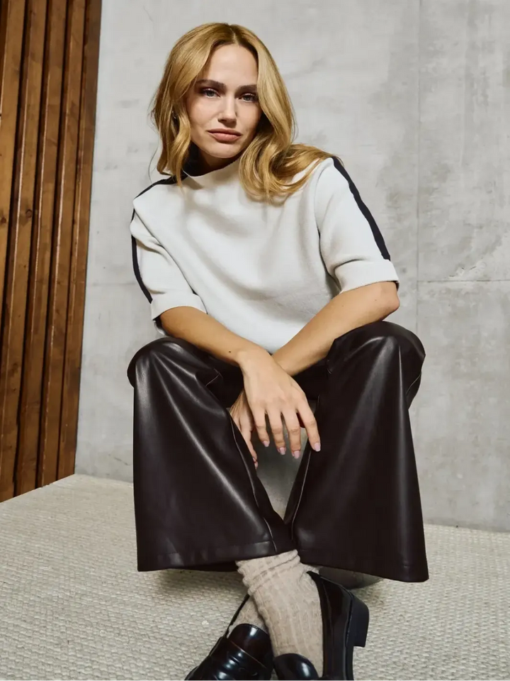 Tuzzi Striped Sweater In Ivory 422051-Nicola Ross
