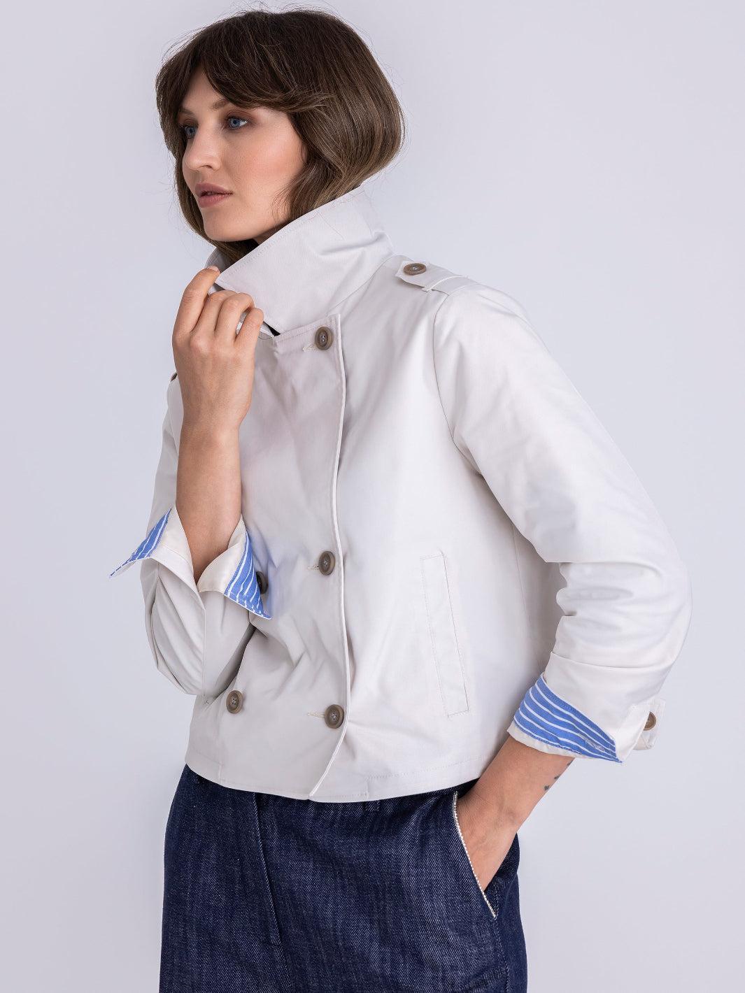 Tuzzi Trench Jacket In Neutral 412950-Nicola Ross