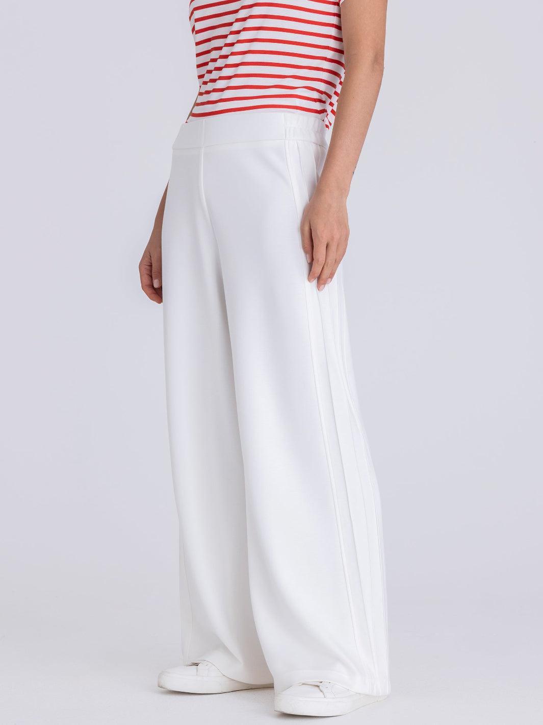 Tuzzi Wide Leg Trousers In Ecru 451601-Nicola Ross