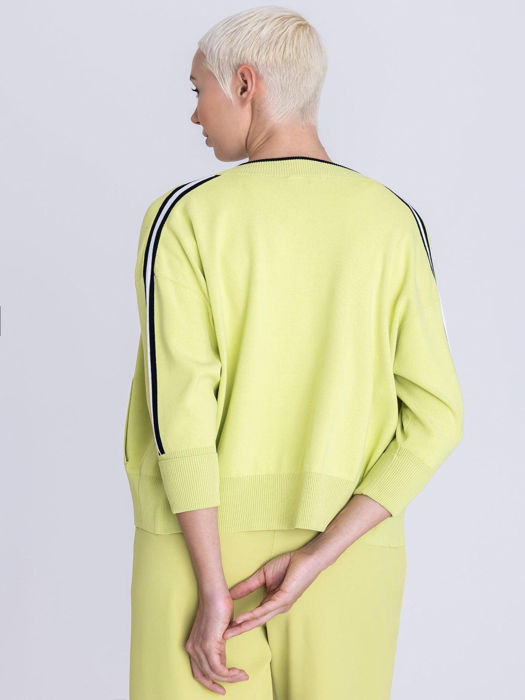 Tuzzi Zip Jacket In Lime 411053-Nicola Ross