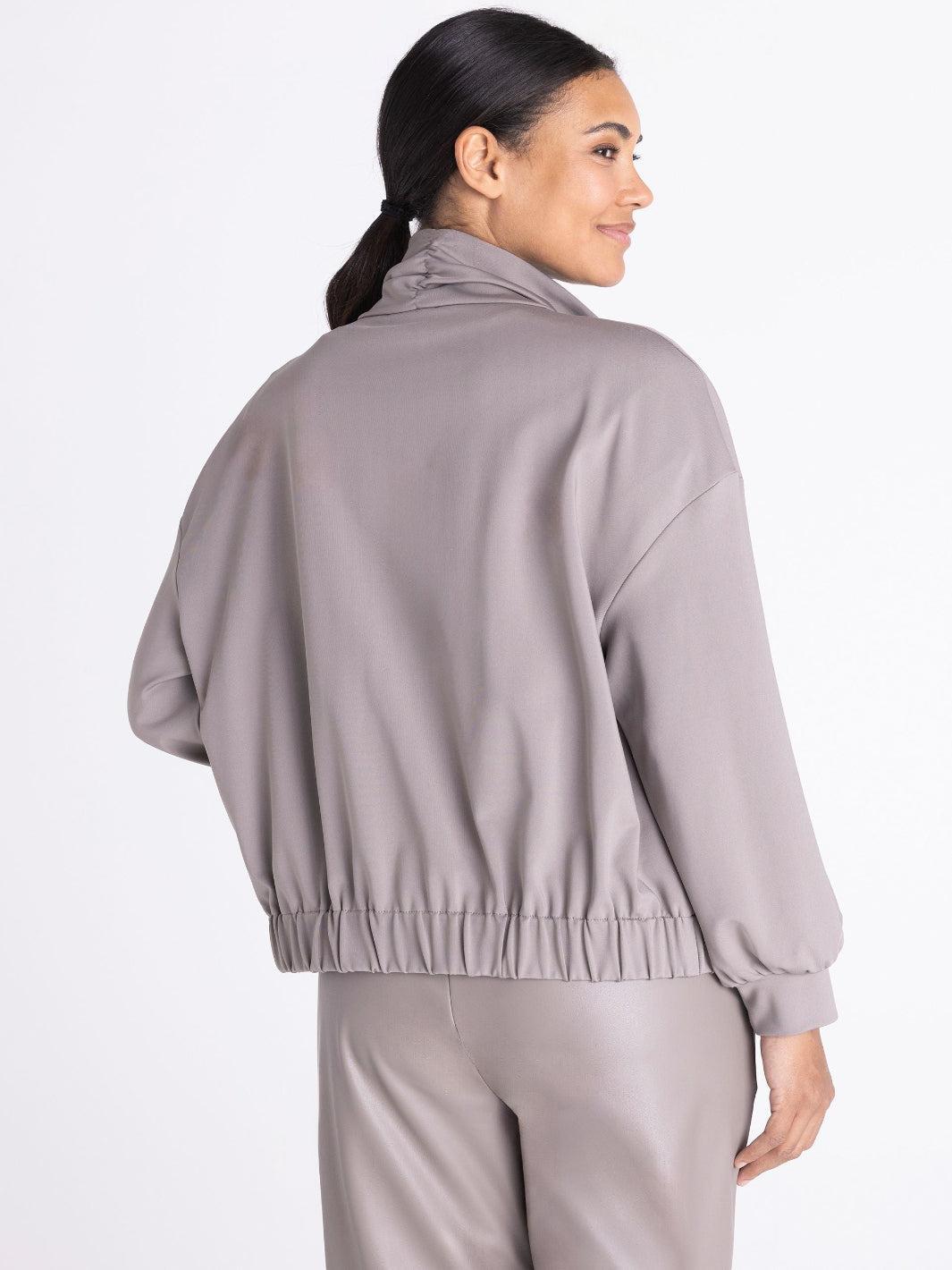 Tuzzi Zip Jacket In Taupe 424300-Nicola Ross