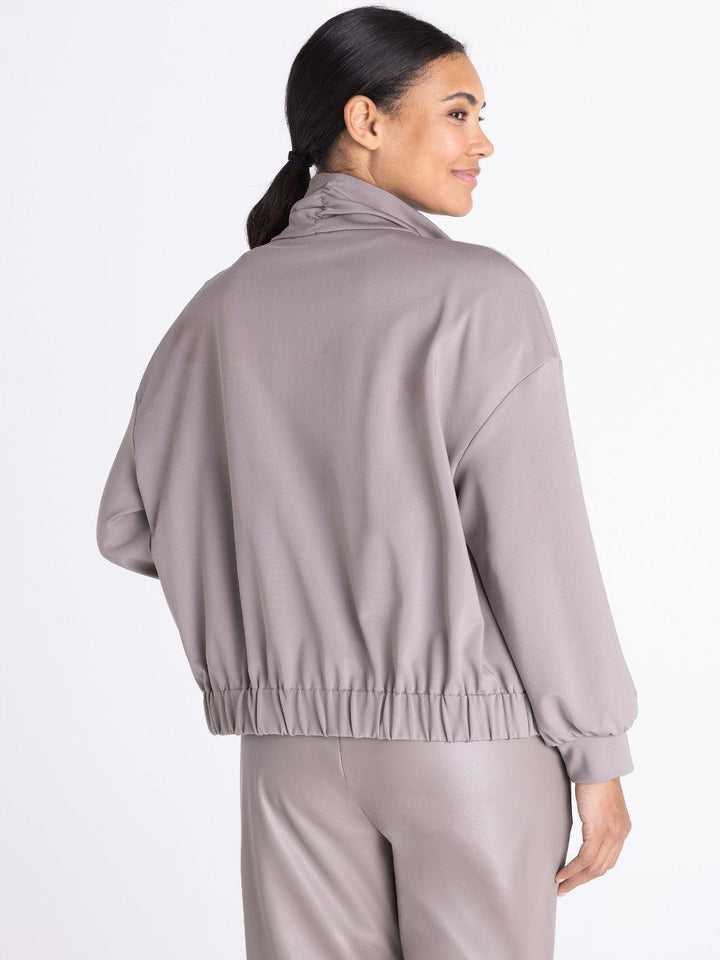 Tuzzi Zip Jacket In Taupe 424300-Nicola Ross
