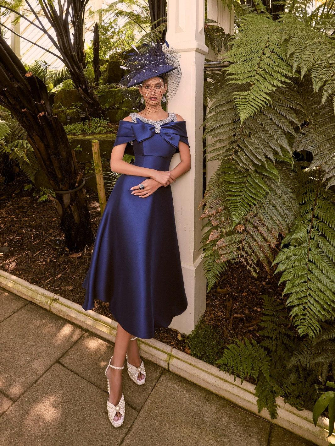 Veni Infantino Dress 992230 In Navy / Ivory-Mother of the bride- mother of the groom -Nicola Ross