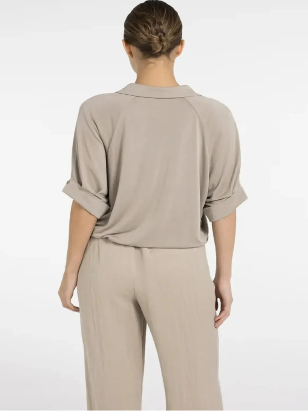Yaya Relaxed Top In Brown 709831-Nicola Ross