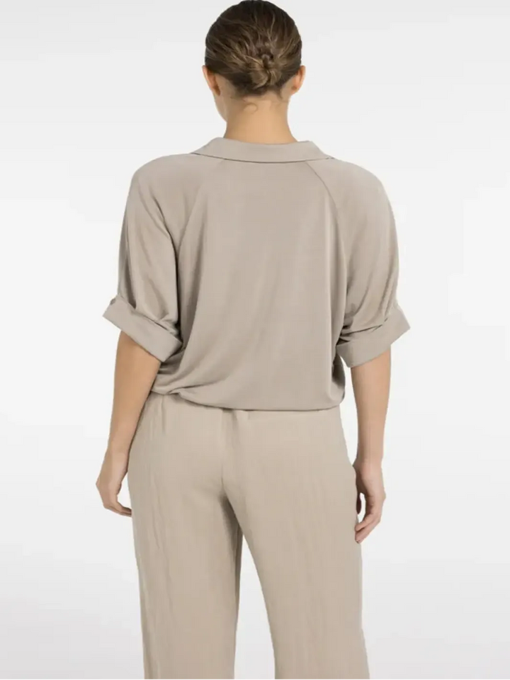 Yaya Relaxed Top In Brown 709831-Nicola Ross