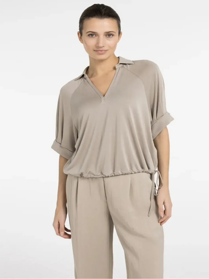 Yaya Relaxed Top In Brown 709831-Nicola Ross