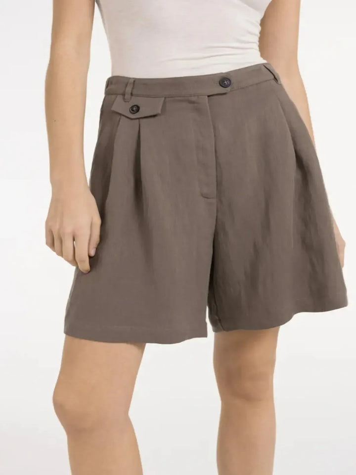 Yaya Tailored Bermuda Shorts in Brown 321032-Nicola Ross