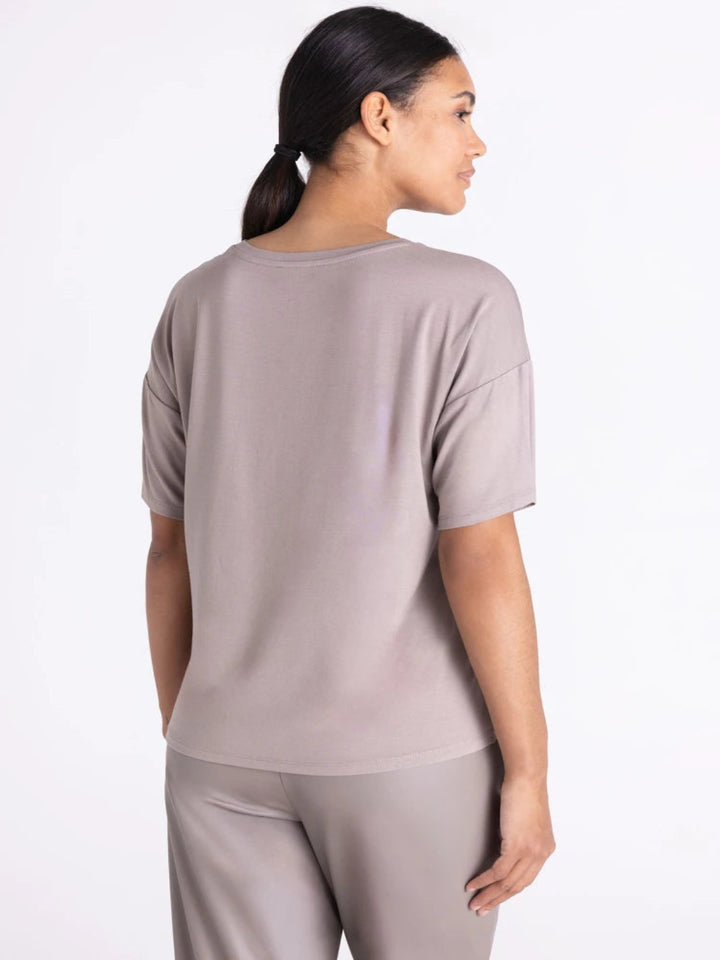 Tuzzi Embellished Leopard T-Shirt In Taupe 424454