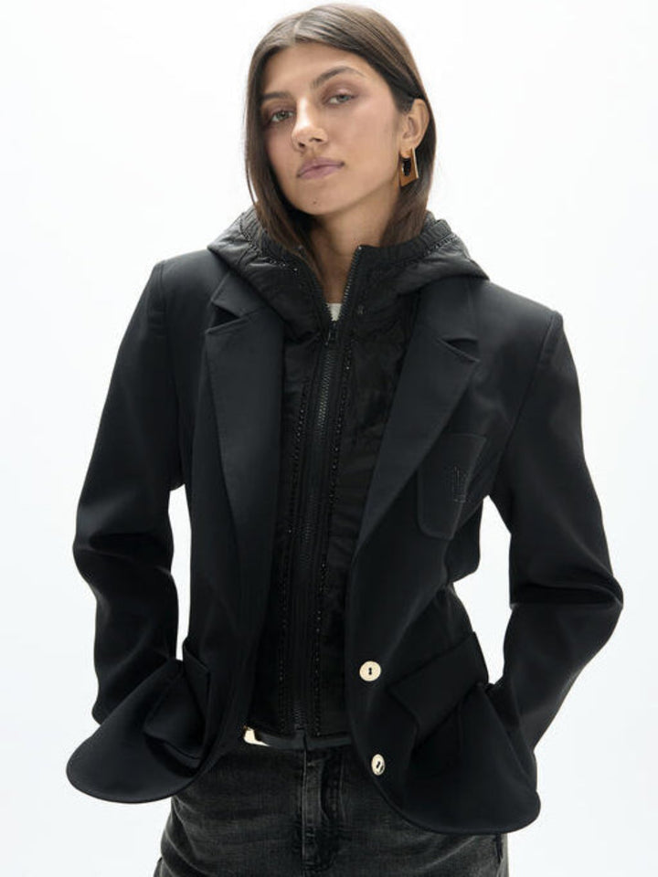 Lola Casademunt Layered Blazer Jacket in Black 2602011