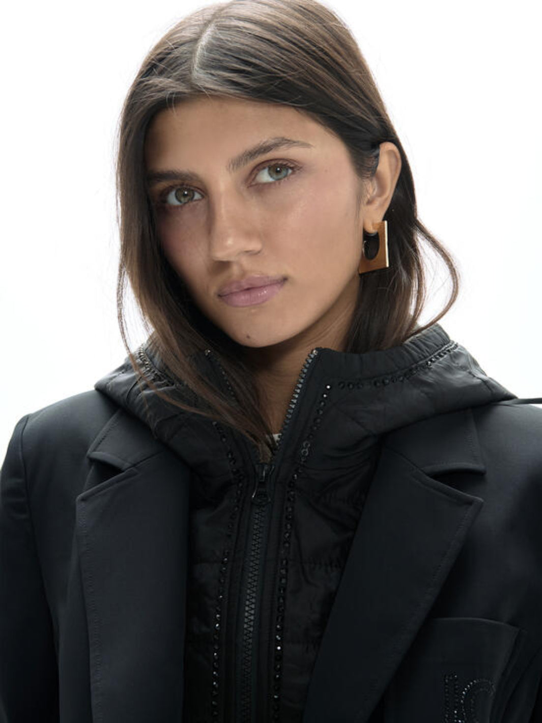 Lola Casademunt Layered Blazer Jacket in Black 2602011