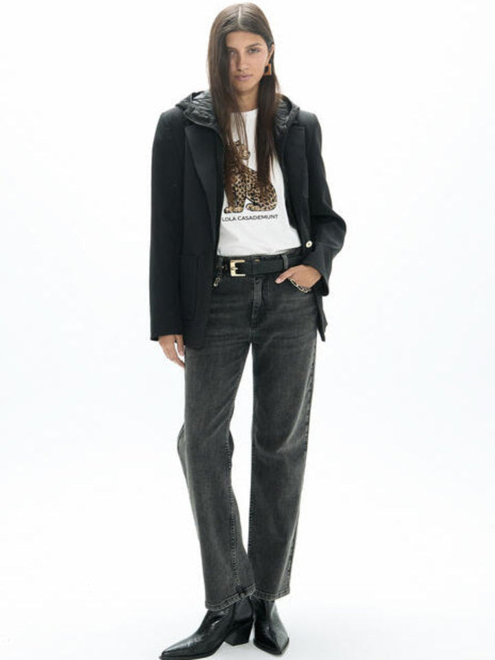 Lola Casademunt Layered Blazer Jacket in Black 2602011