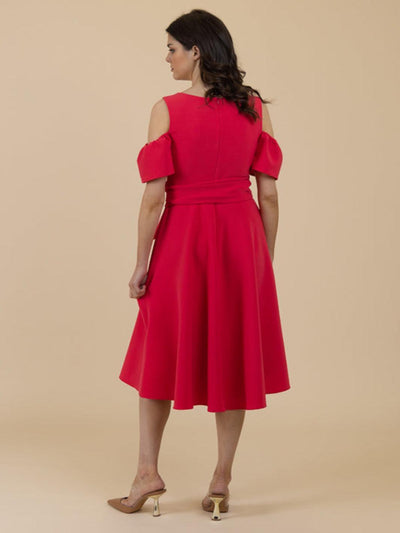 Fee G Hazel Dress In Watermelon-Occasion Wear-Guest of the wedding-Nicola Ross