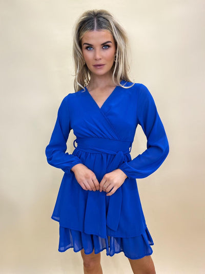 Kate & Pippa Stefania Mini Dress In Blue-Nicola Ross