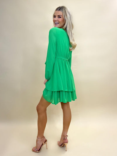 Kate & Pippa Stefania Mini Dress In Green-Nicola Ross