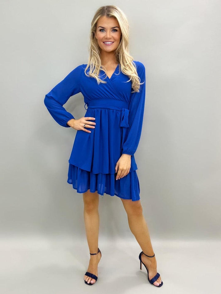 Kate & Pippa Stefania Mini Dress AW22 - Royal Blue-Nicola Ross