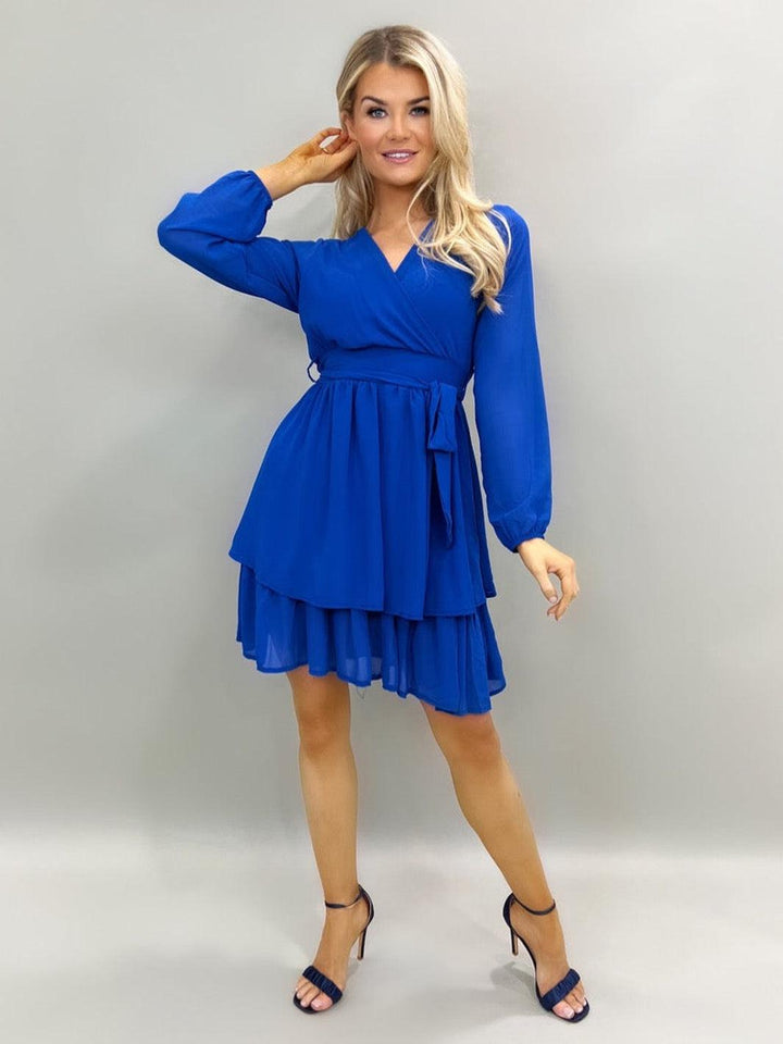Kate & Pippa Stefania Mini Dress AW22 - Royal Blue-Nicola Ross