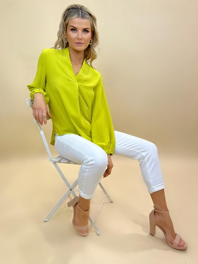 Kate & Pippa Torino Blouse In Olive-Nicola Ross