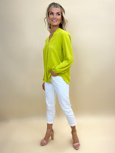 Kate & Pippa Torino Blouse In Olive-Nicola Ross