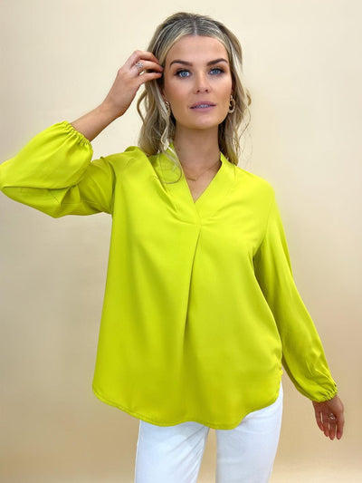 Kate & Pippa Torino Blouse In Olive-Nicola Ross