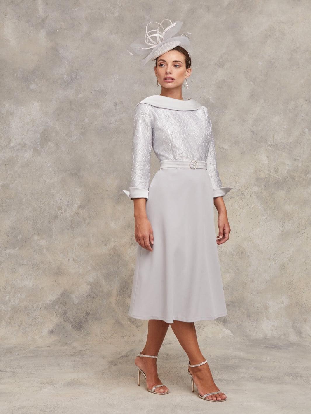 Luis Civit Dress #D834 - Silver-Mother of the bride- mother of the groom -Nicola Ross