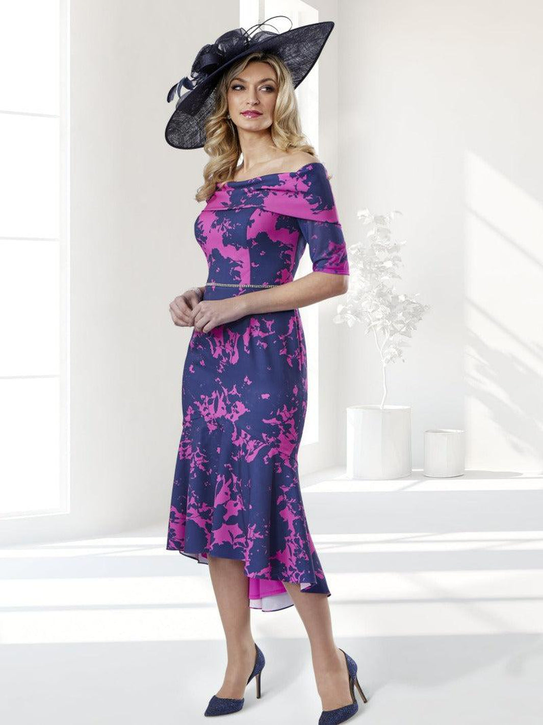 Veromia V08125- Fuschia/Navy-Mother of the bride- mother of the groom -Nicola Ross