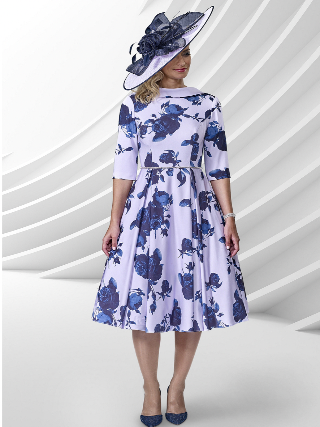 Veromia V08144 Lilac Navy Nicola Ross