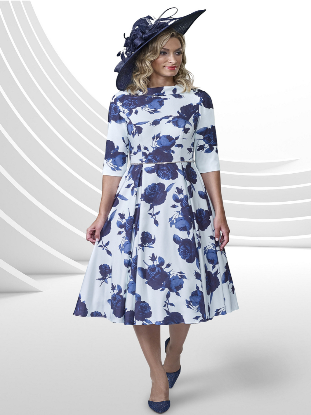 Veromia V08144 - Mint / Navy-Mother of the bride- mother of the groom -Nicola Ross